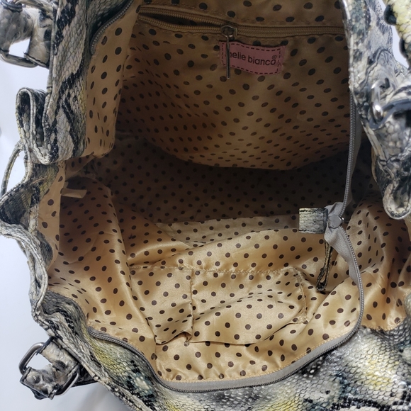 MELIE BIANCO VEGAN FAUX SNAKE SKIN HOBO - Picture 5 of 9